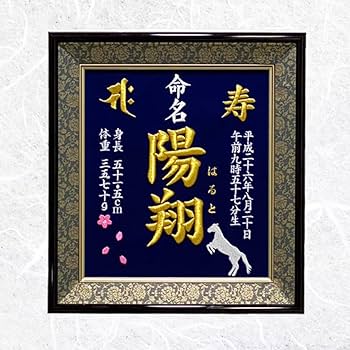 Amazon | 【Lapin刺繍】命名書、刺繍命名書、命名書、子供用